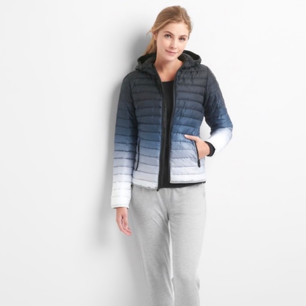 Gap Fit Ombre Puffer Jacket Medium